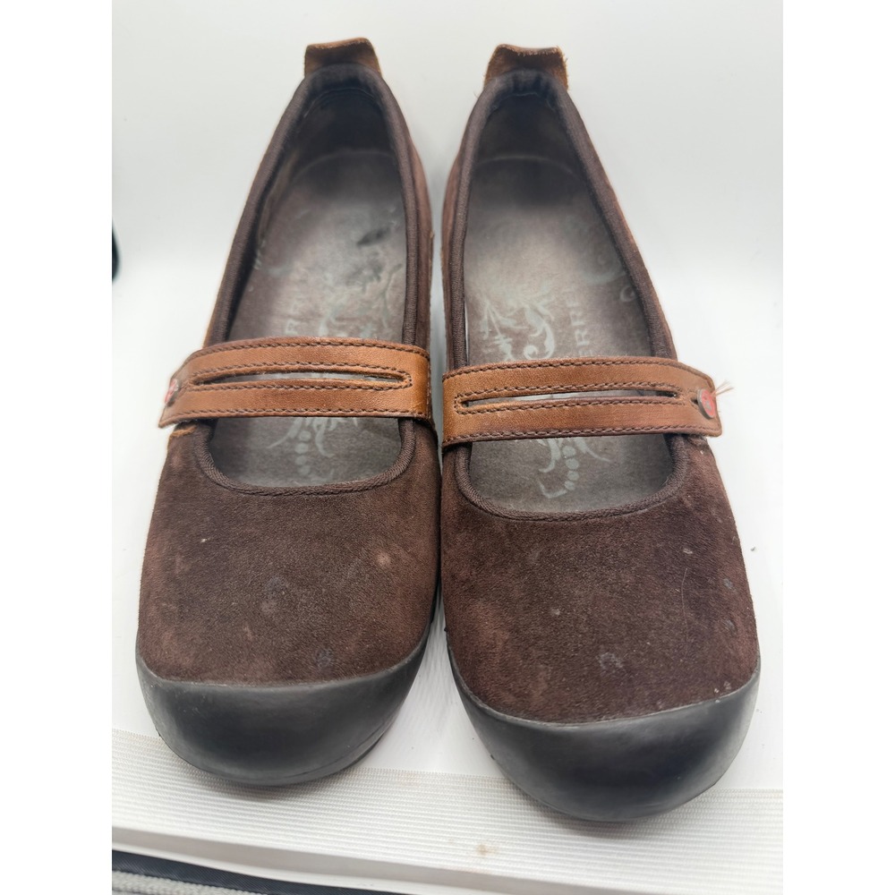Merrell Plaza Bandeau Espresso Brown Suede Mary Jane Shoes J46498 Womens 8.5